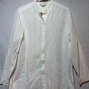 Appleseed's Cream Textured Button Down Shirt